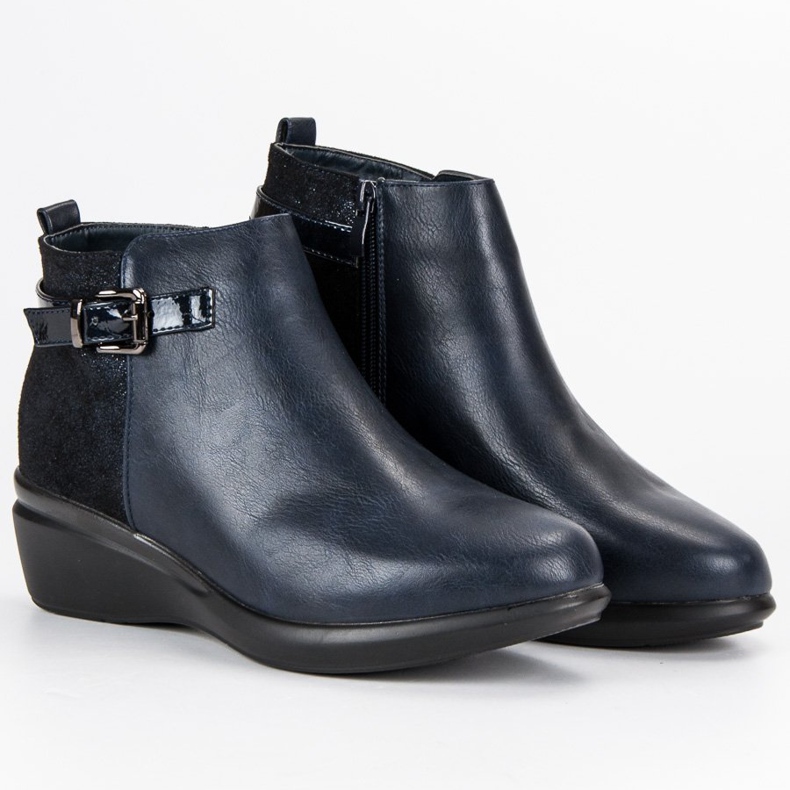 Kylie Comfortable navy blue boots with insulation 1