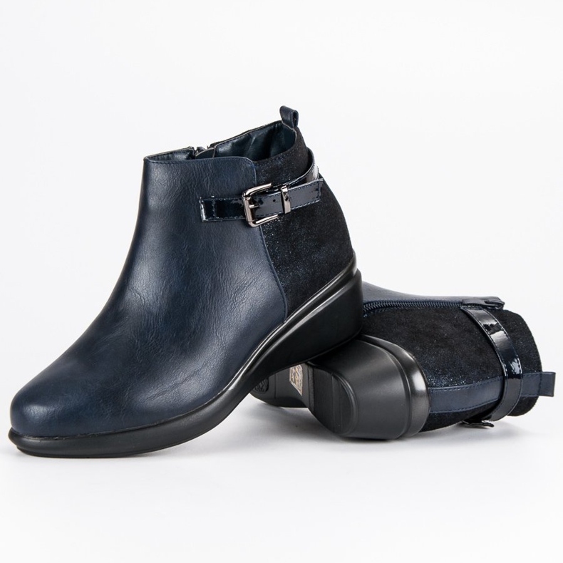 Kylie Comfortable navy blue boots with insulation 2