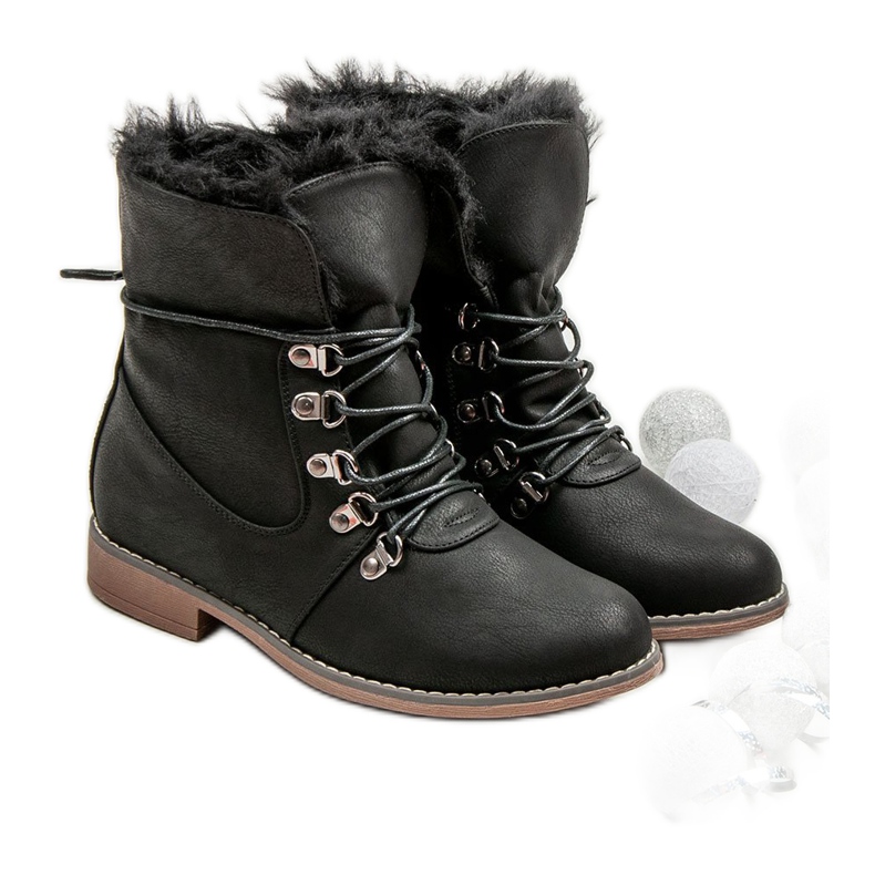 Queentina Boots With Fur black 1