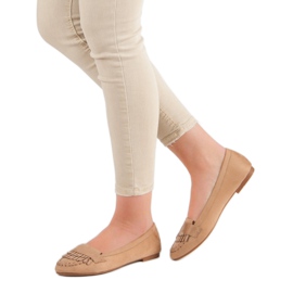 Small Swan Classic dark beige loafers 1