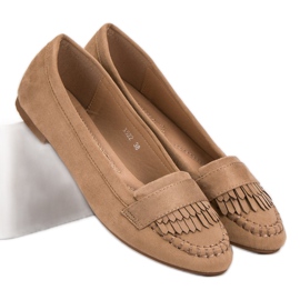 Small Swan Classic dark beige loafers 2