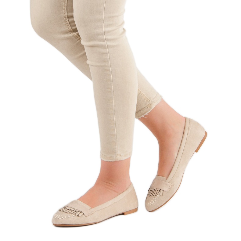 Small Swan Classic light beige moccasins 1 Small Swan Classic light beige moccasins 1