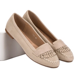 Small Swan Classic light beige moccasins 2 Small Swan Classic light beige moccasins 2