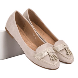 Small Swan Loafers with fringes brown 2