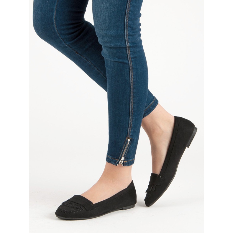 Small Swan Classic black loafers 1