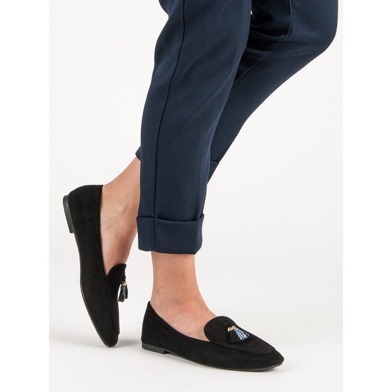 Small Swan Glitter loafers black 2