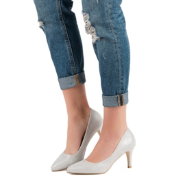 Vinceza Glitter pumps grey 1
