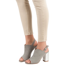 Built Sandals On A VINCEZA Bar grey 2