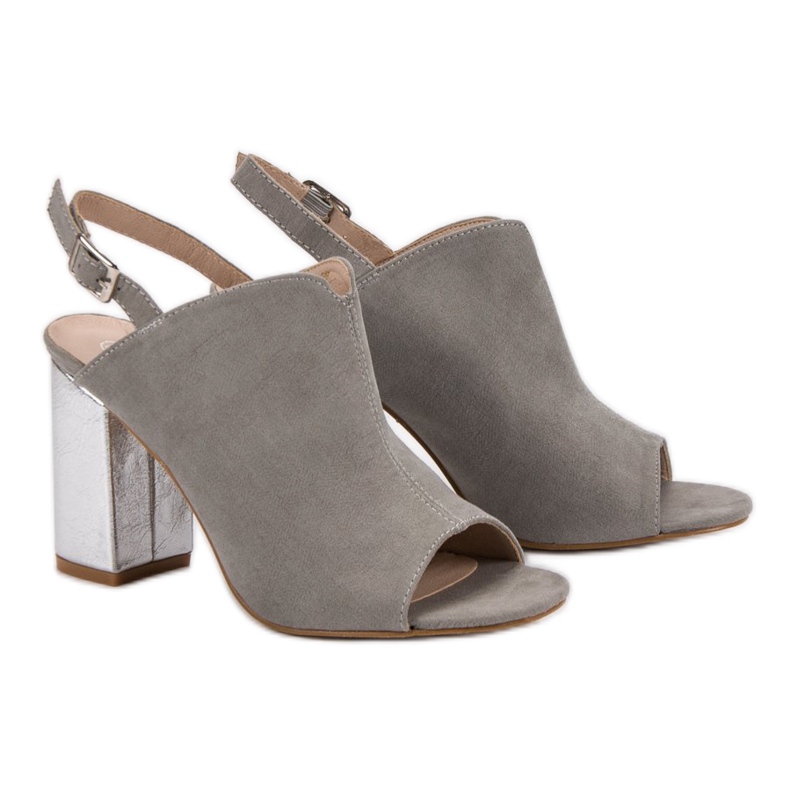 Built Sandals On A VINCEZA Bar grey 1