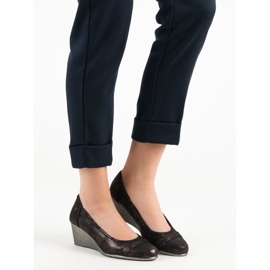 Vinceza Glitter Wedge Pumps brown 2