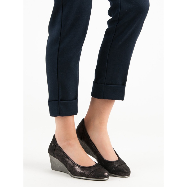 Vinceza Glitter Wedge Pumps brown 2