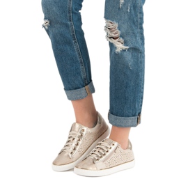 Kylie Casual Golden Sneakers 1