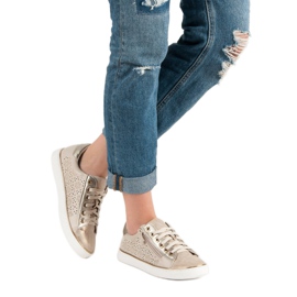 Kylie Casual Golden Sneakers 2