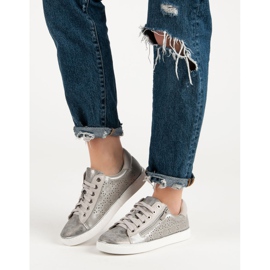 Kylie Casual Silver Sneakers grey 1