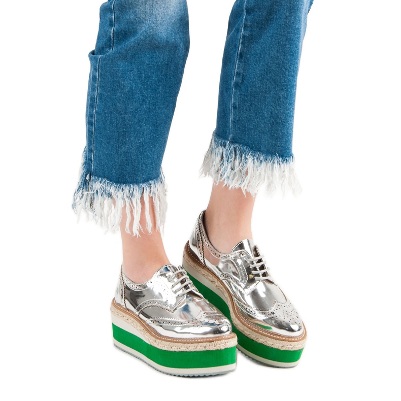 Corina Fashion Wedge Shoes grey 1