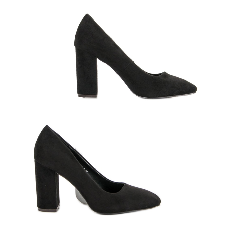 Sweet Shoes Suede Pumps On A Pillar black 1 Sweet Shoes Suede Pumps On A Pillar black 1