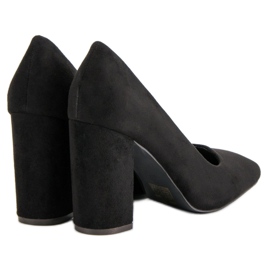 Sweet Shoes Suede Pumps On A Pillar black 2 Sweet Shoes Suede Pumps On A Pillar black 2
