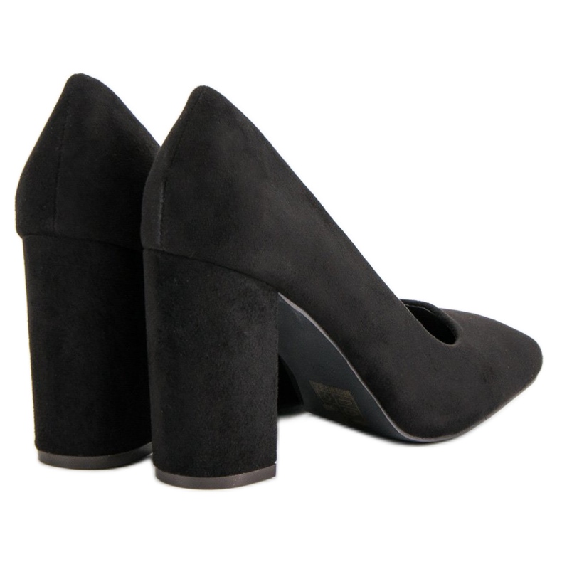 Sweet Shoes Suede Pumps On A Pillar black 2