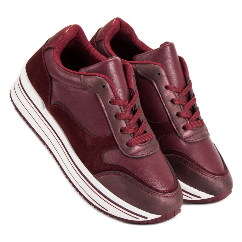 Burgundy Sport Shoes multicolored red 2