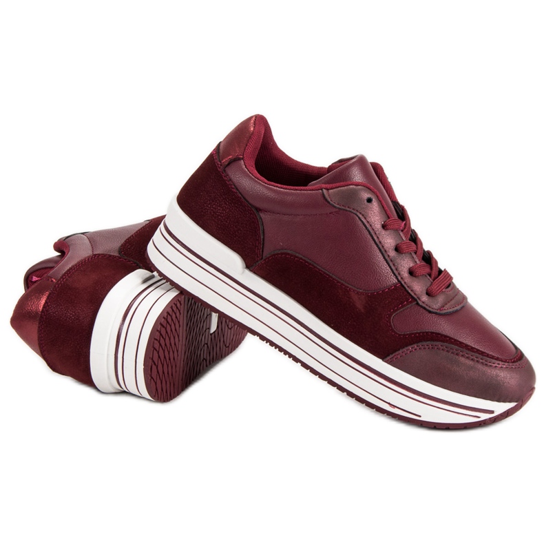 Burgundy Sport Shoes multicolored red 1