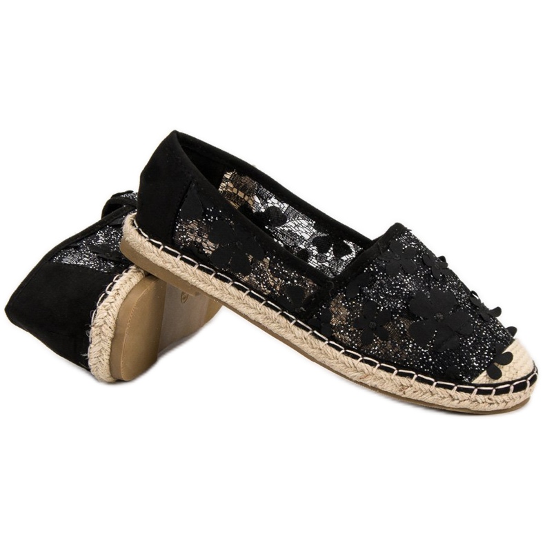 Nio Nio Lacy Espadrilles In Flowers black 2