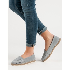 Filippo Gray Leather Espadrilles grey 1