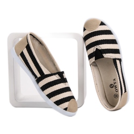 Striped Slipons black brown 2