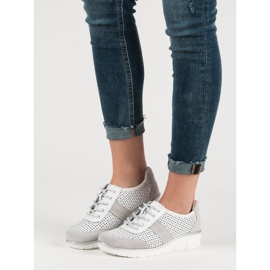 Filippo Openwork leather shoes white 1