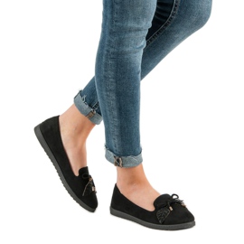 Comer Black Suede Ballerinas 1