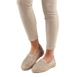 Suede Openwork Espadrilles brown 2