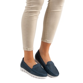 Vinceza Navy blue loafers 2