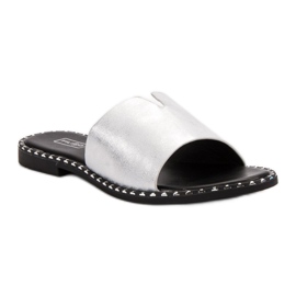 Filippo Comfortable Shiny Slippers grey 1