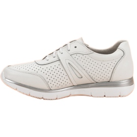 Filippo White Leather Sport Shoes 2