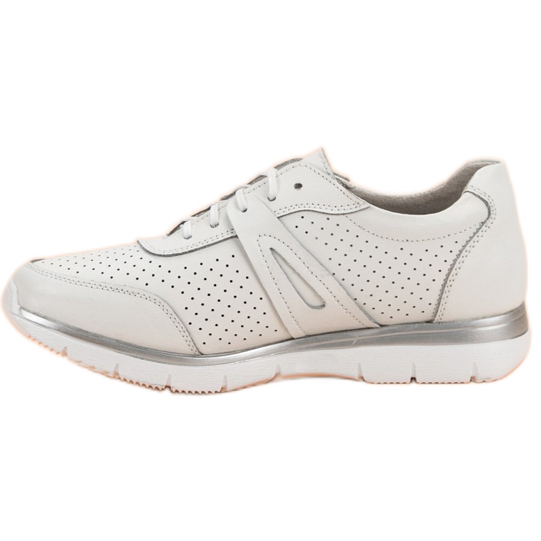 Filippo White Leather Sport Shoes 2