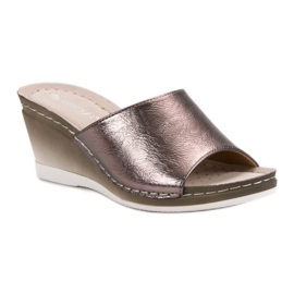 VINCEZA Wedge Sandals grey 1