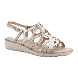 Kylie Fashionable golden sandals 1