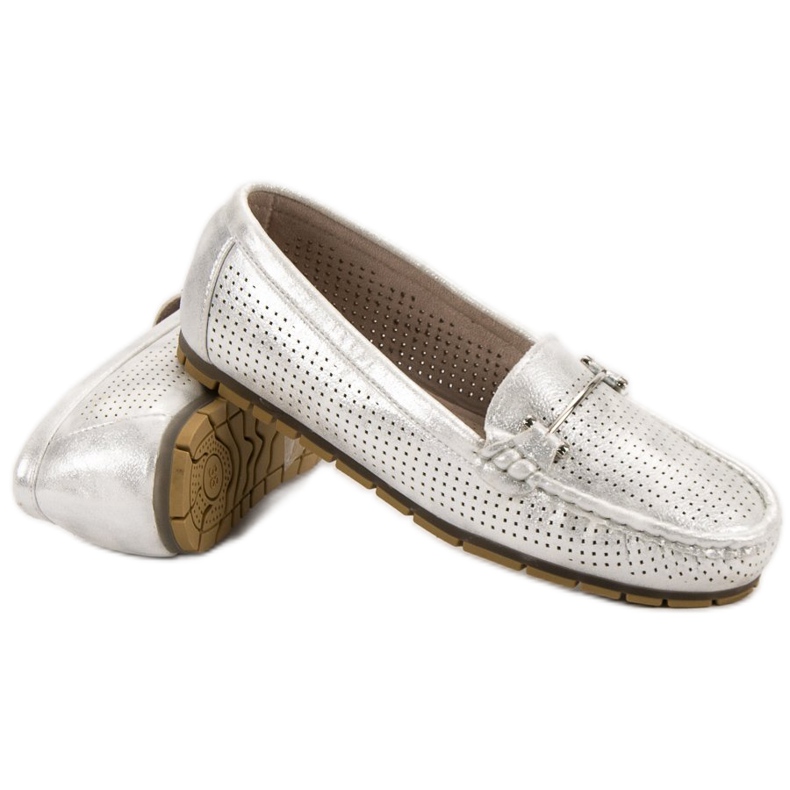 Kylie Silver loafers grey 2