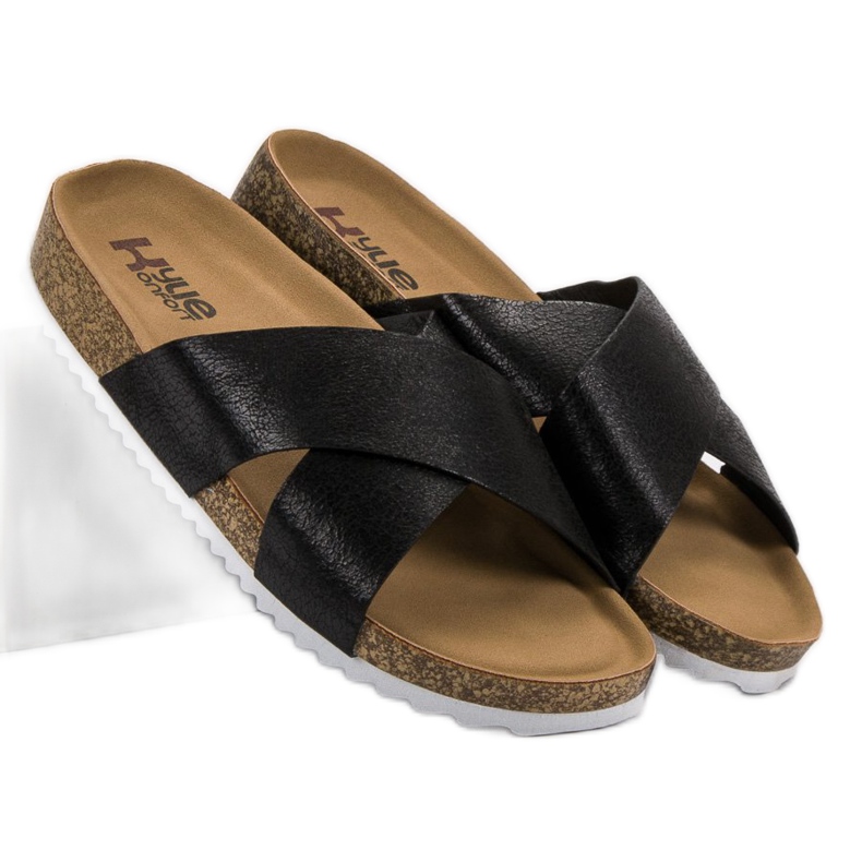 Kylie Comfortable Black Slippers 1