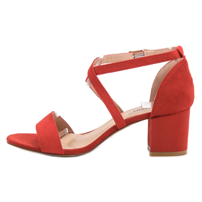 Seastar Suede Sandals On A Bar red 1