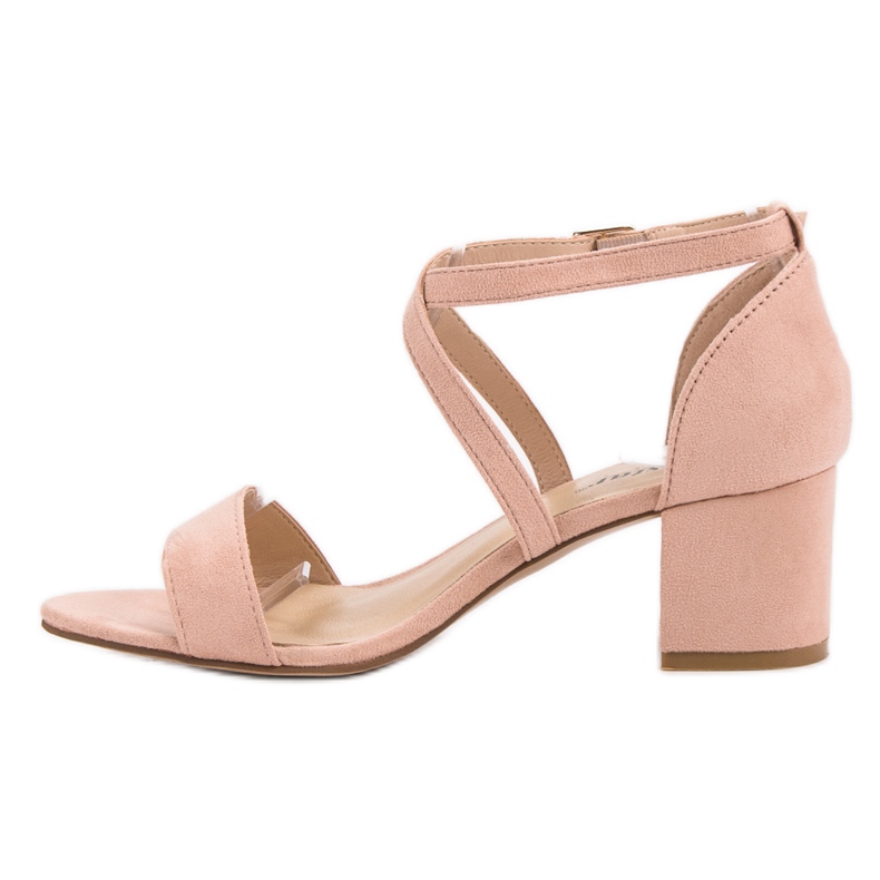 Seastar Suede Sandals On A Bar pink 2