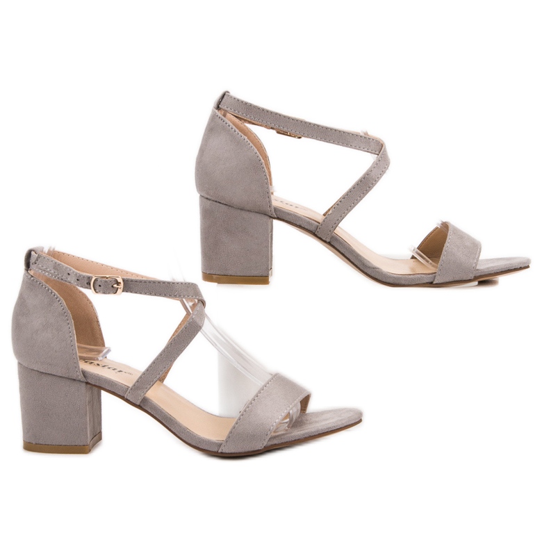 Seastar Suede Sandals On A Bar grey 2