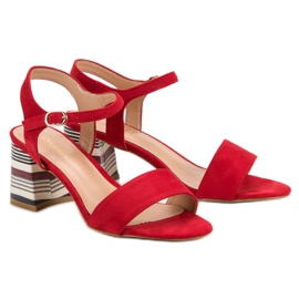 Fashionable red VINCEZA sandals 1