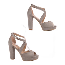 Seastar Suede Sandals On The Platform grey 2