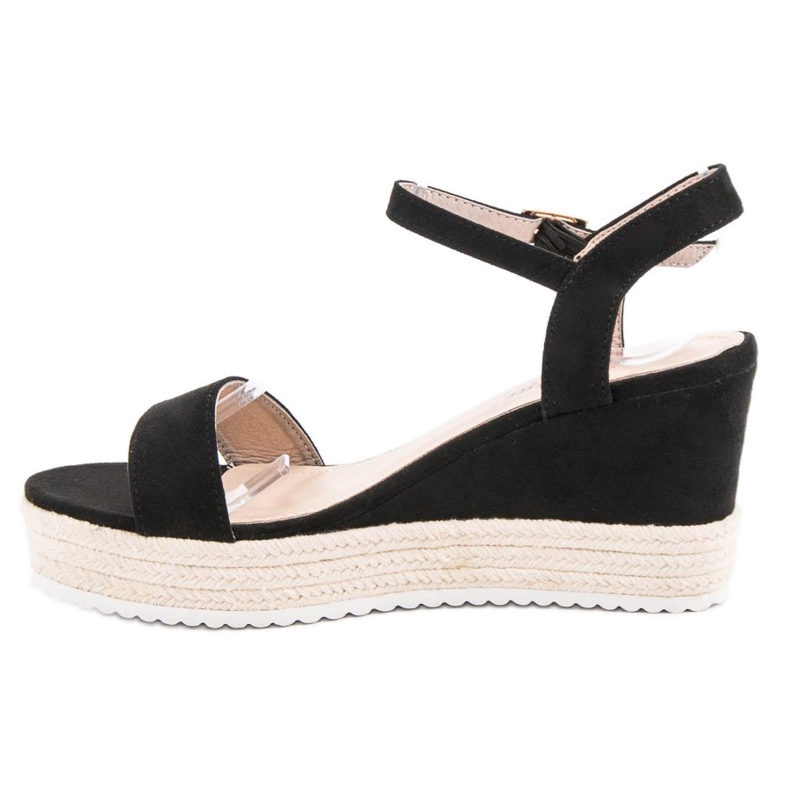 Seastar Comfortable wedge sandals black 1