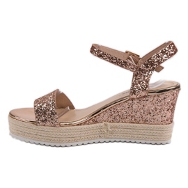 Seastar Comfortable wedge sandals yellow 1