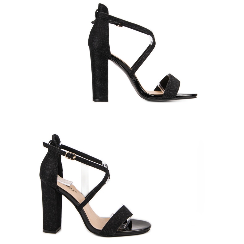 Seastar Elegant Sandals With Glitter black 1