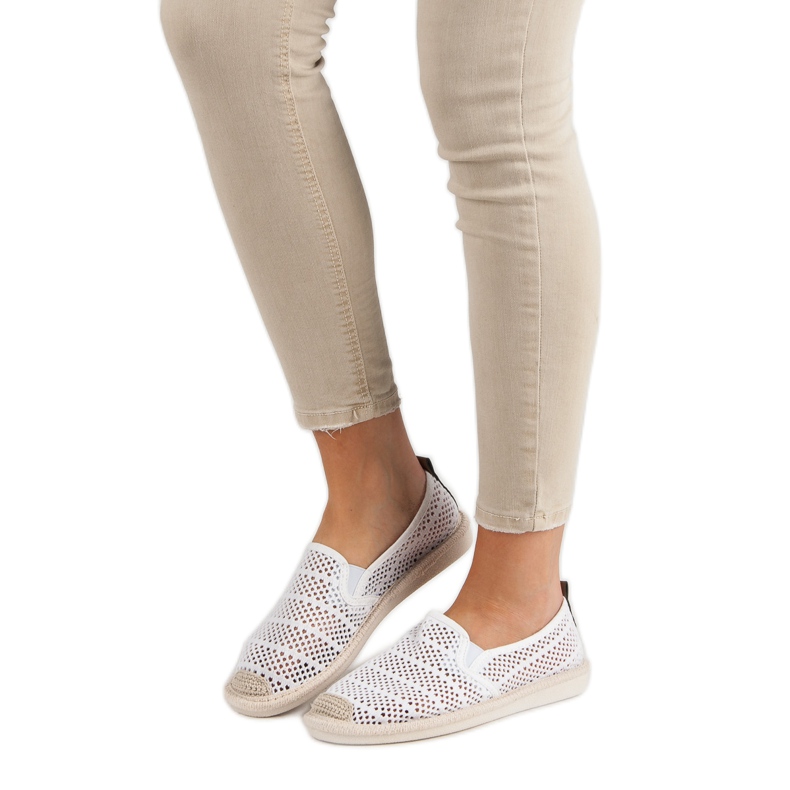 Lace Slip On Sneakers white 2