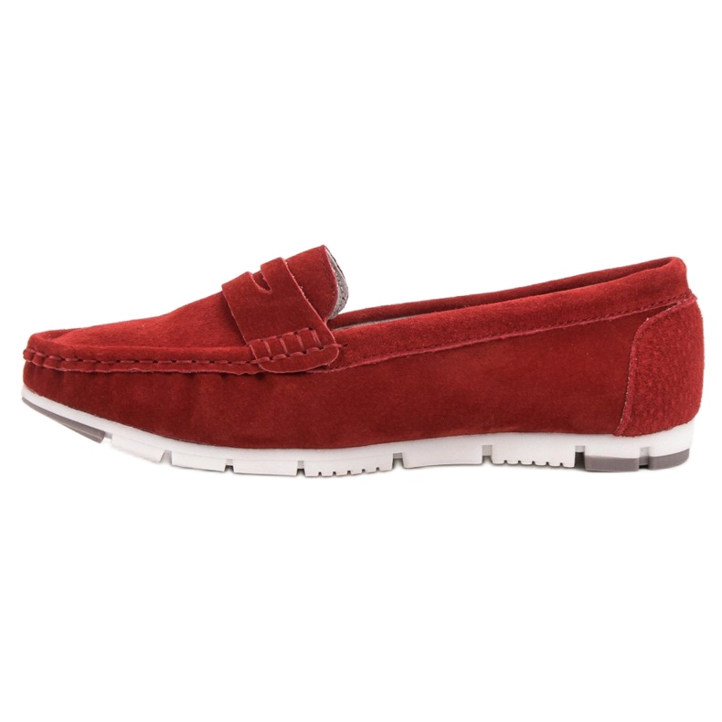 Filippo Red Leather Loafers 1