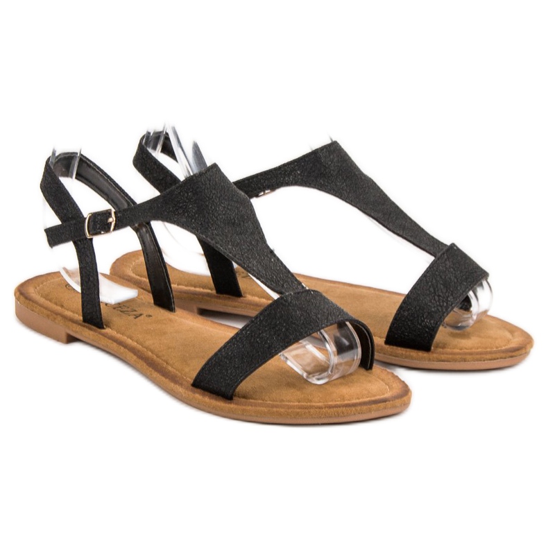 Vinceza Black Sandals 1
