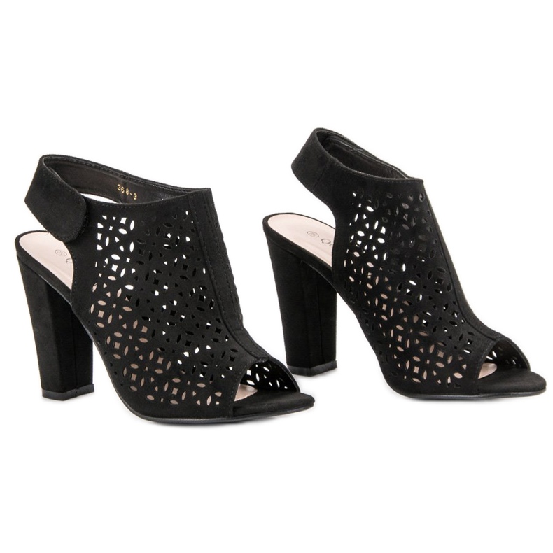 Queen Vivi Openwork Sandals With Uppers black 2